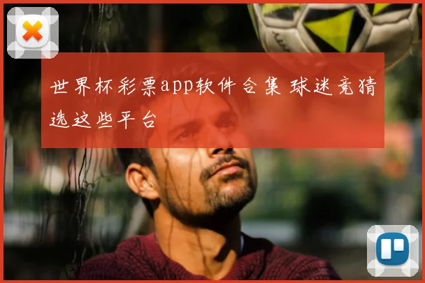 世界杯彩票app软件合集 球迷竞猜选这些平台